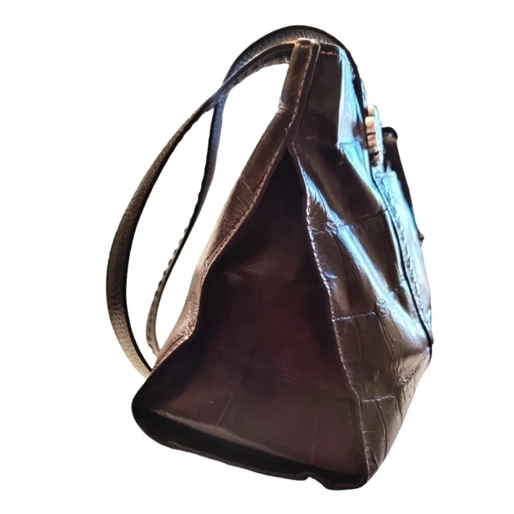 Brighton Croco Short Tote Bag EUC ❤️ - Picture 6 of 15